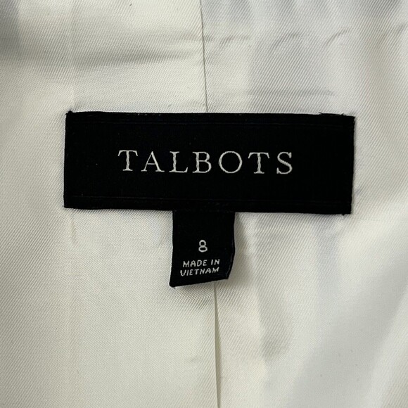 Talbots Womens Size 8 Classic Striped Linen Blazer - Picture 4 of 4